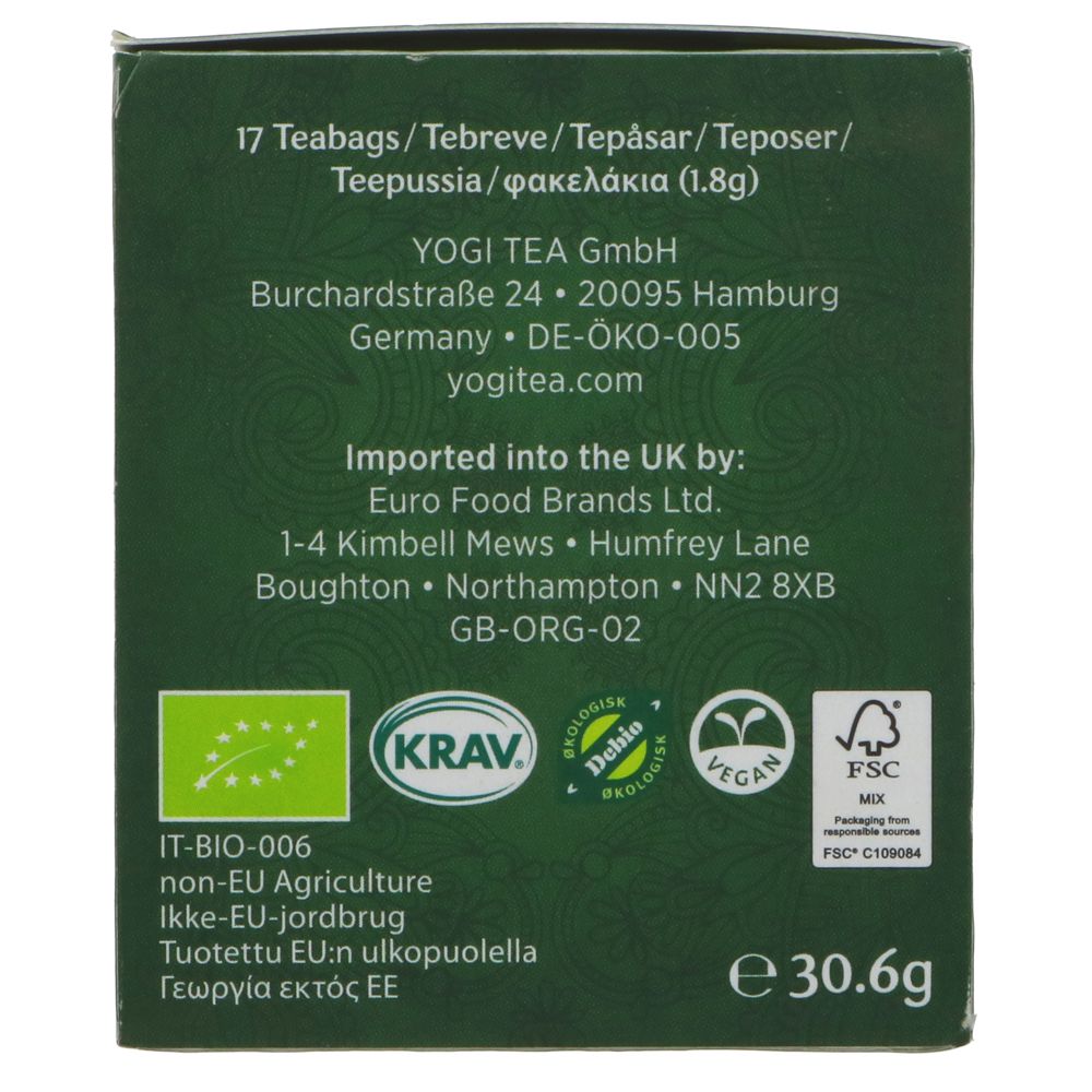 Organic Green Chai Tea 17 Bags - Yogi Tea - Tea - Eco Natural Products