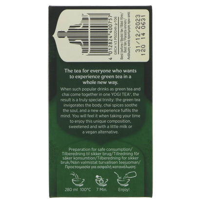 Organic Green Chai Tea 17 Bags - Yogi Tea - Tea - Eco Natural Products