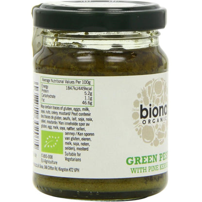 Organic Green Pesto 125g - Biona - Condiments & Sauces - Eco Natural Products