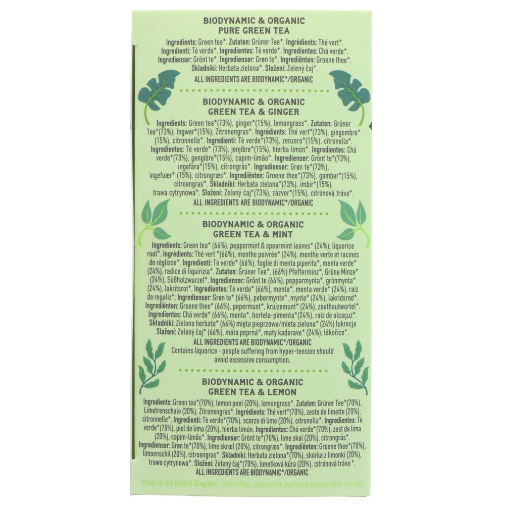 Organic Green Tea Selection 20 bags - Hampstead Tea - Green tea - Eco Natural Products