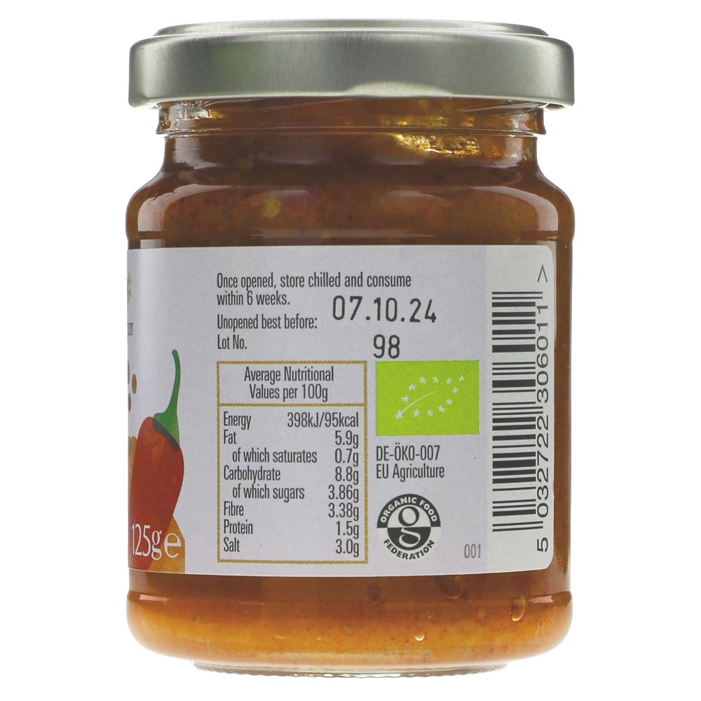 Organic Harissa Chilli Relish 125g - Biona - Condiment - Eco Natural Products