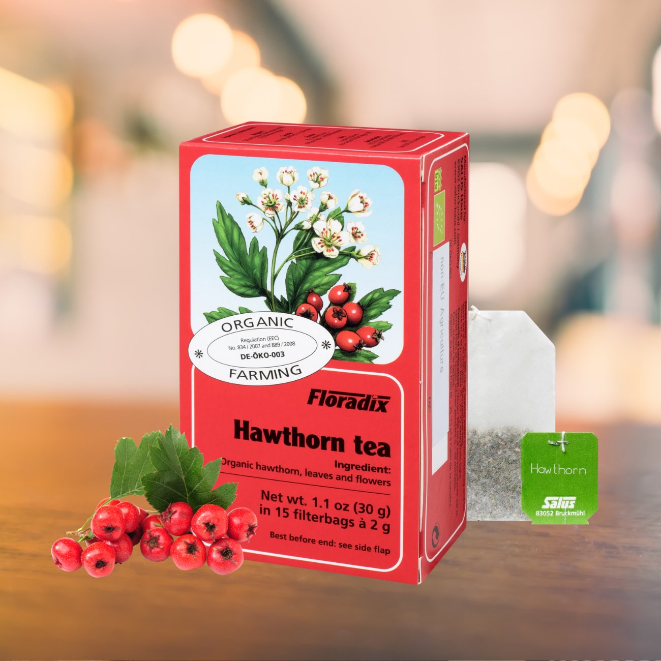 Organic Hawthorn Tea Herbal 15 Bags - Floradix - Herbal tea - Eco Natural Products