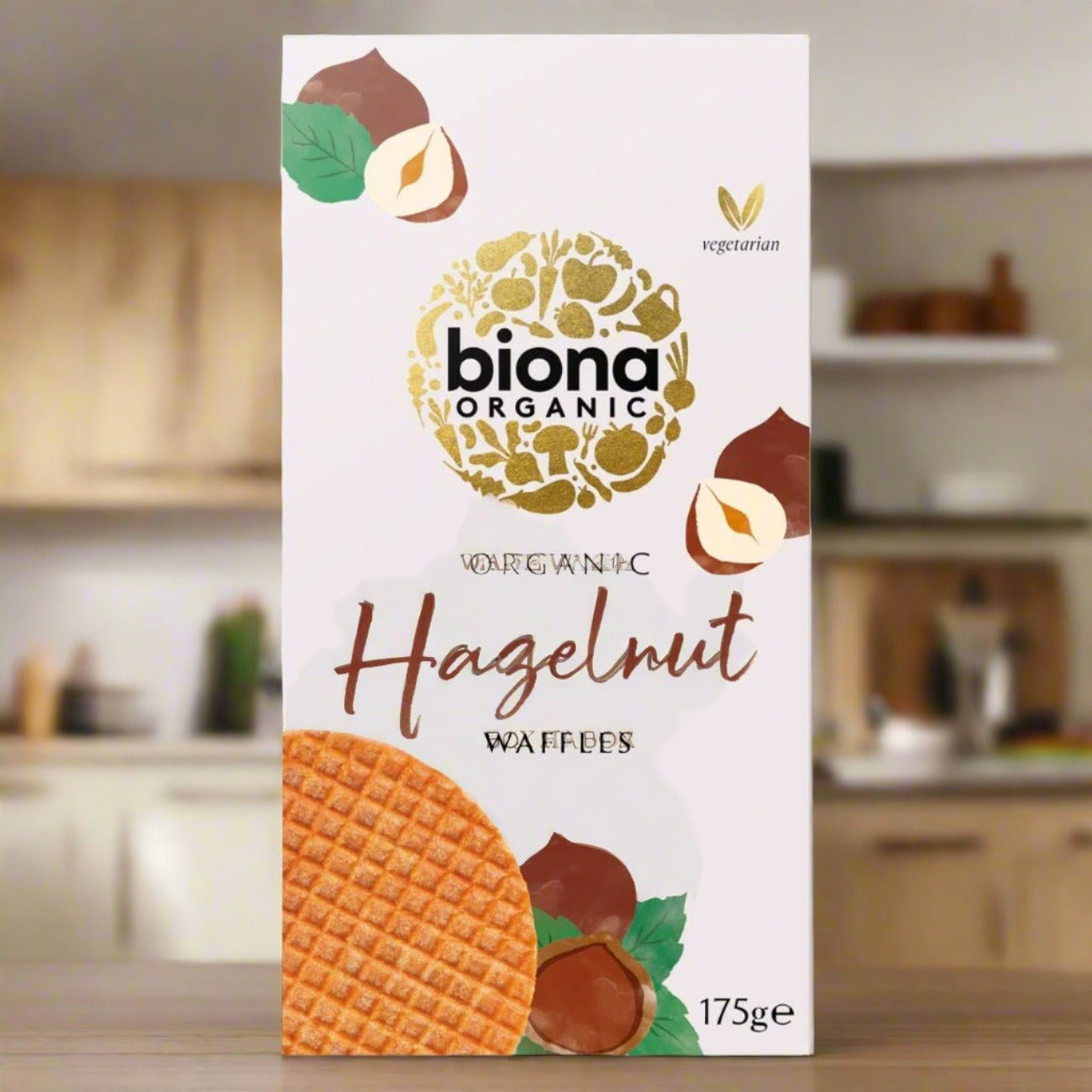 Organic Hazelnut Waffles 175g - Biona - Wafles - Eco Natural Products