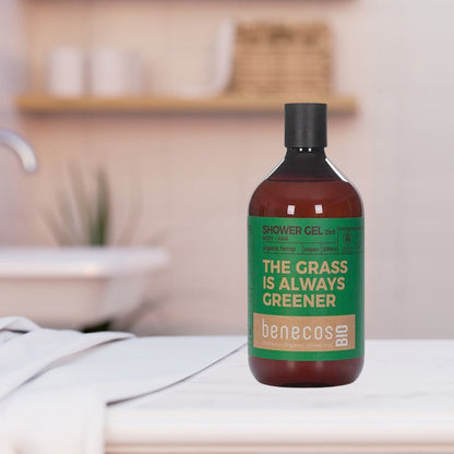 Organic Hemp 2in1 Body + Hair Shower Gel 500ml - Benecos - Shower gel - Eco Natural Products