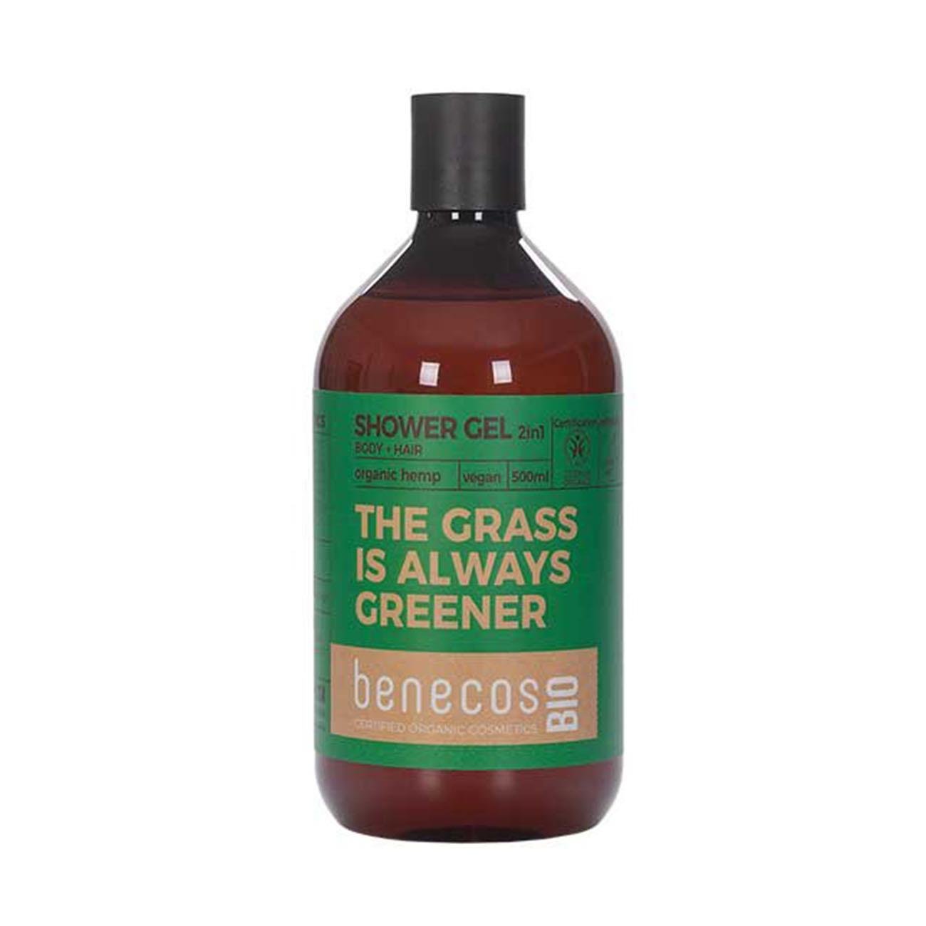 Organic Hemp 2in1 Body + Hair Shower Gel 500ml - Benecos - Shower gel - Eco Natural Products