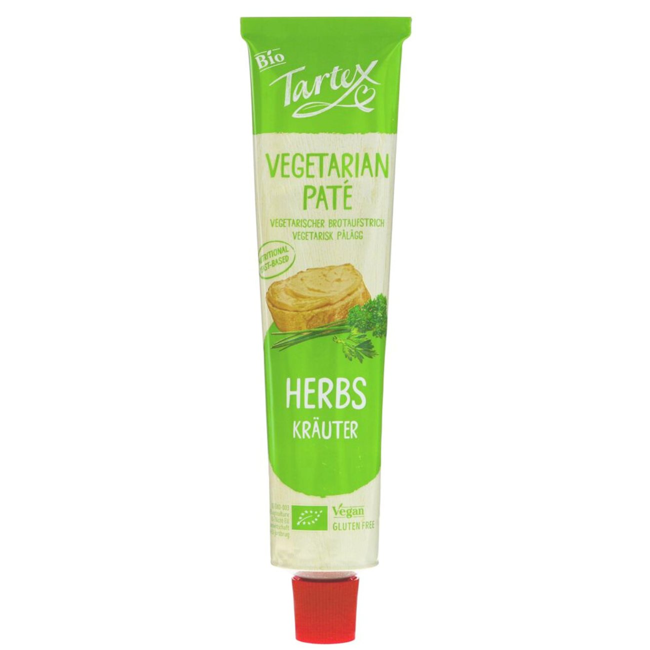 Organic Herb Vegetarian Pate Tube 200g - Tartex - Pate - Eco Natural Products