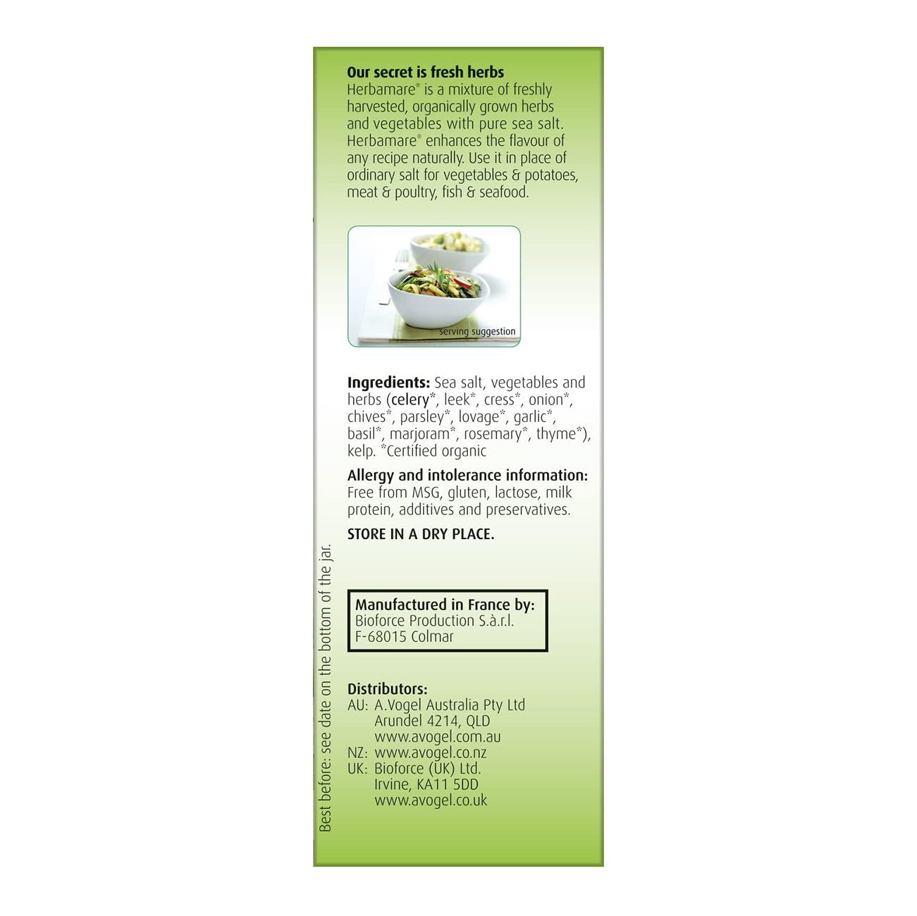 Organic Herbamare Original Salt 125g - A. Vogel - Sea salt - Eco Natural Products