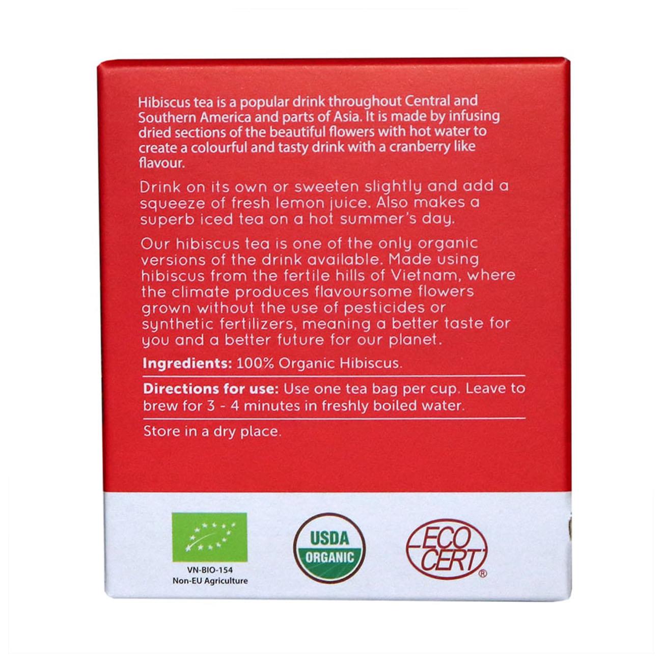 Organic Hibiscus Tea 20 Sachets - Natur Boutique - Herbal tea - Eco Natural Products