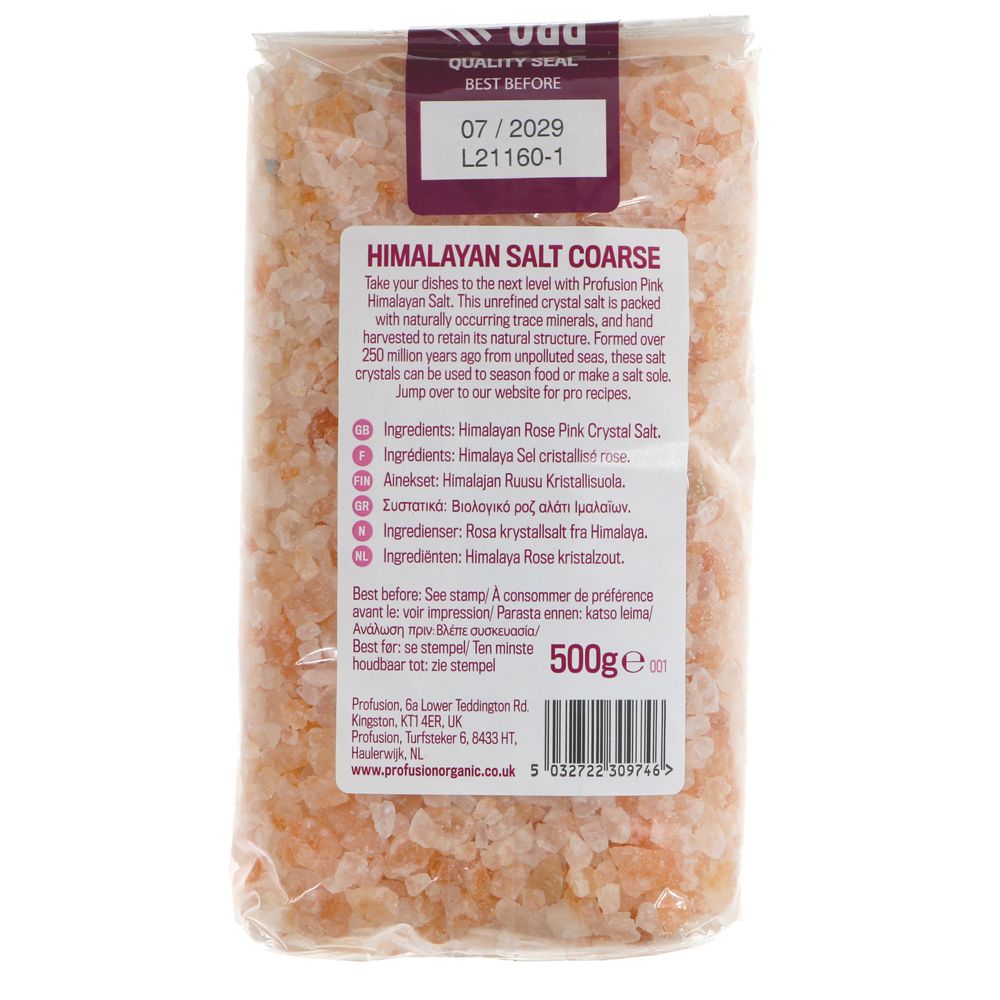 Organic Himalayan Rose Pink Salt Coarse 500g [BLACK FRIDAY] - Eco Natural Products - Profusion - Sea Salt