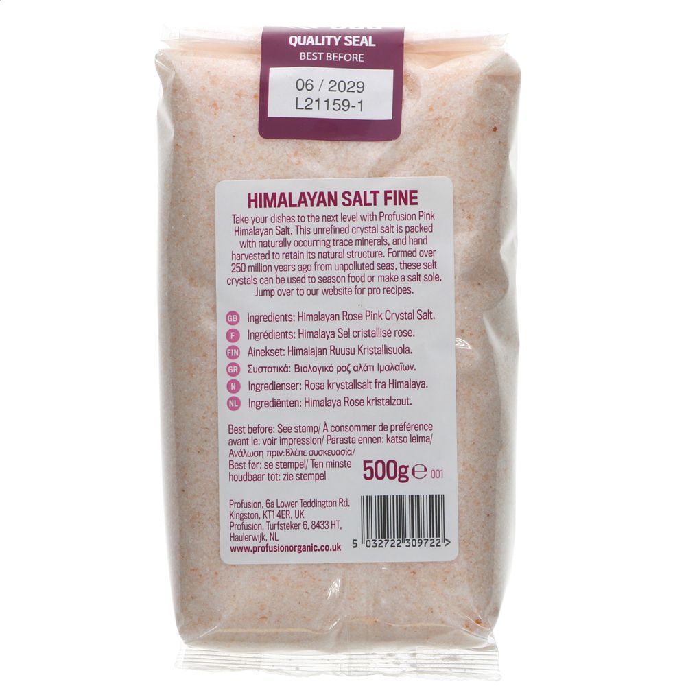 Organic Himalayan Rose Pink Salt Fine 500g [BLACK FRIDAY] - Eco Natural Products - Profusion - Sea Salt