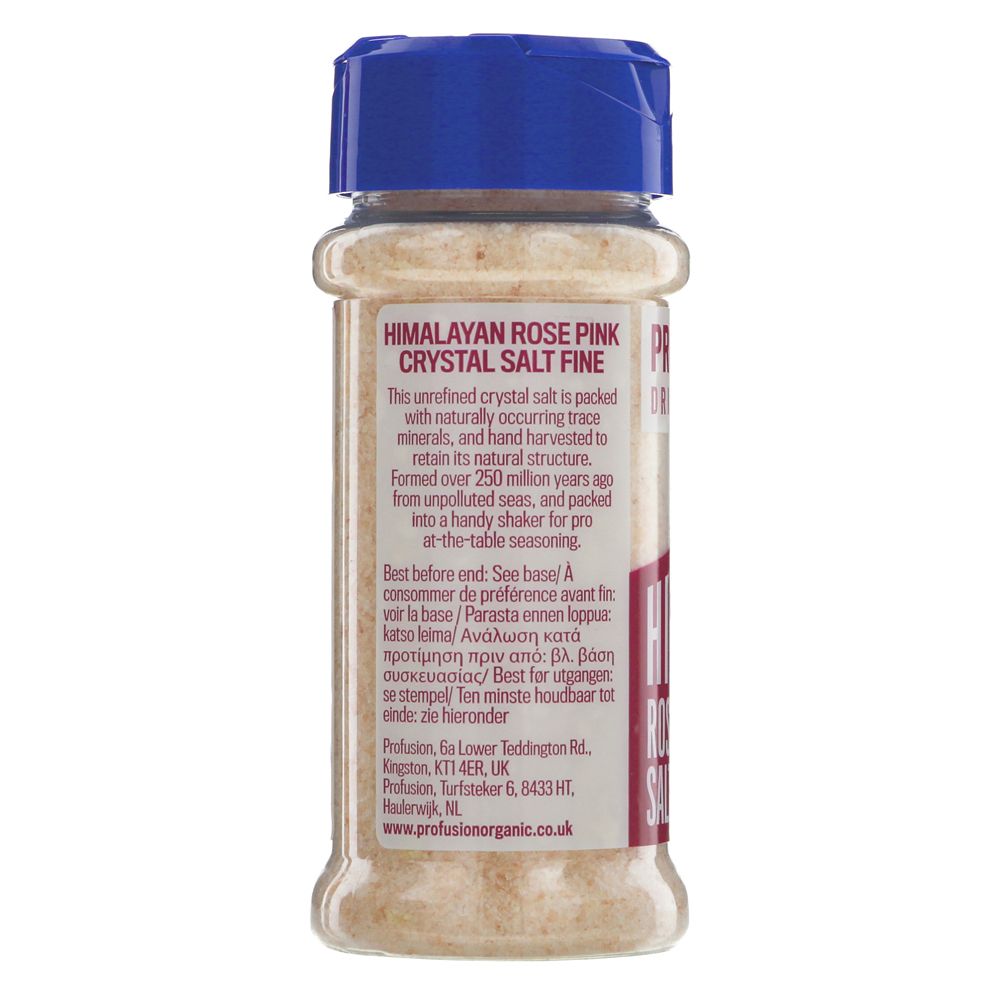 Organic Himalayan Rose Pink Salt Fine Table Shaker 140g - Profusion - Salt - Eco Natural Products