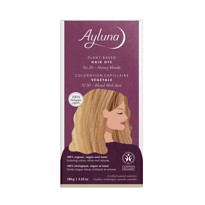 Organic Honey Blonde No. 20 Plant - Based Hair Colour 100g - Ayluna - Hair Color - Eco Natural Products