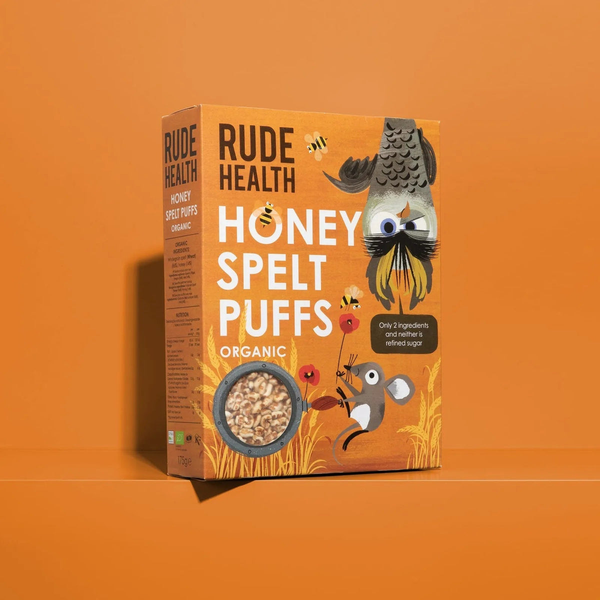 Organic Honey Spelt Puffs 175g - Rude Health - Cereal & Granola - Rude Health