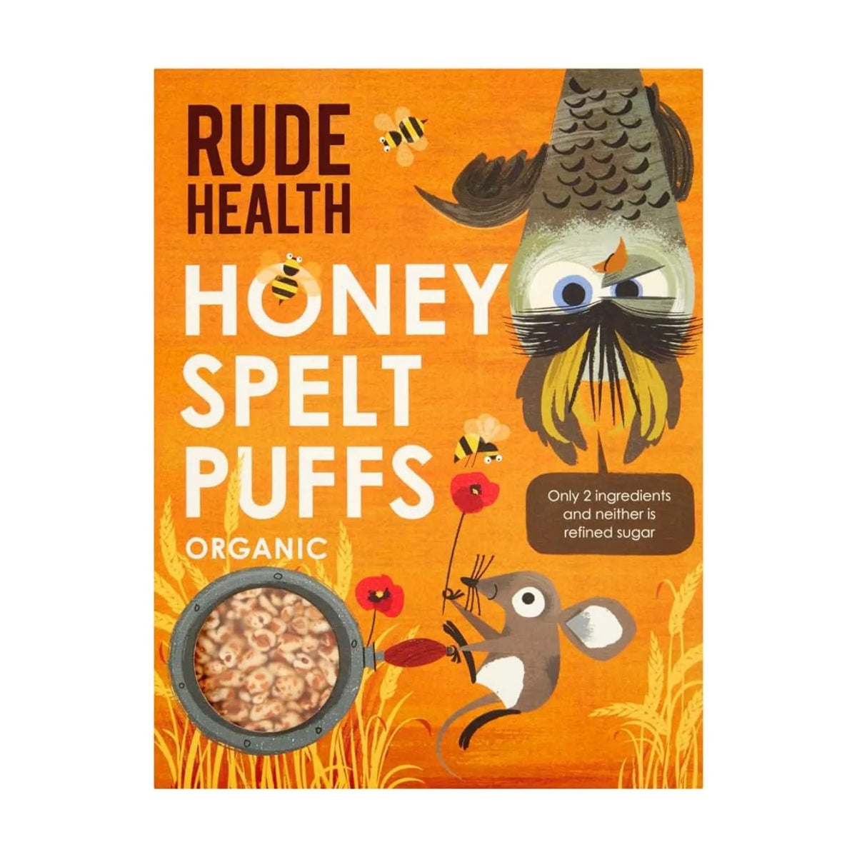 Organic Honey Spelt Puffs 175g - Rude Health - Cereal & Granola - Rude Health