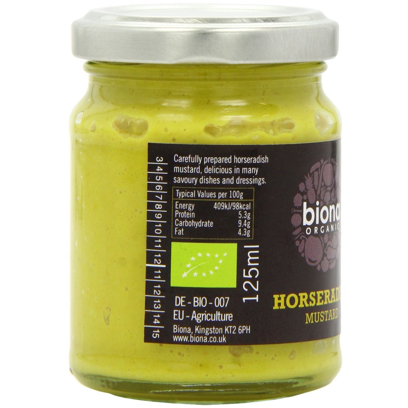 Organic Horseradish Mustard 125g - Biona - Condiments & Sauces - Eco Natural Products