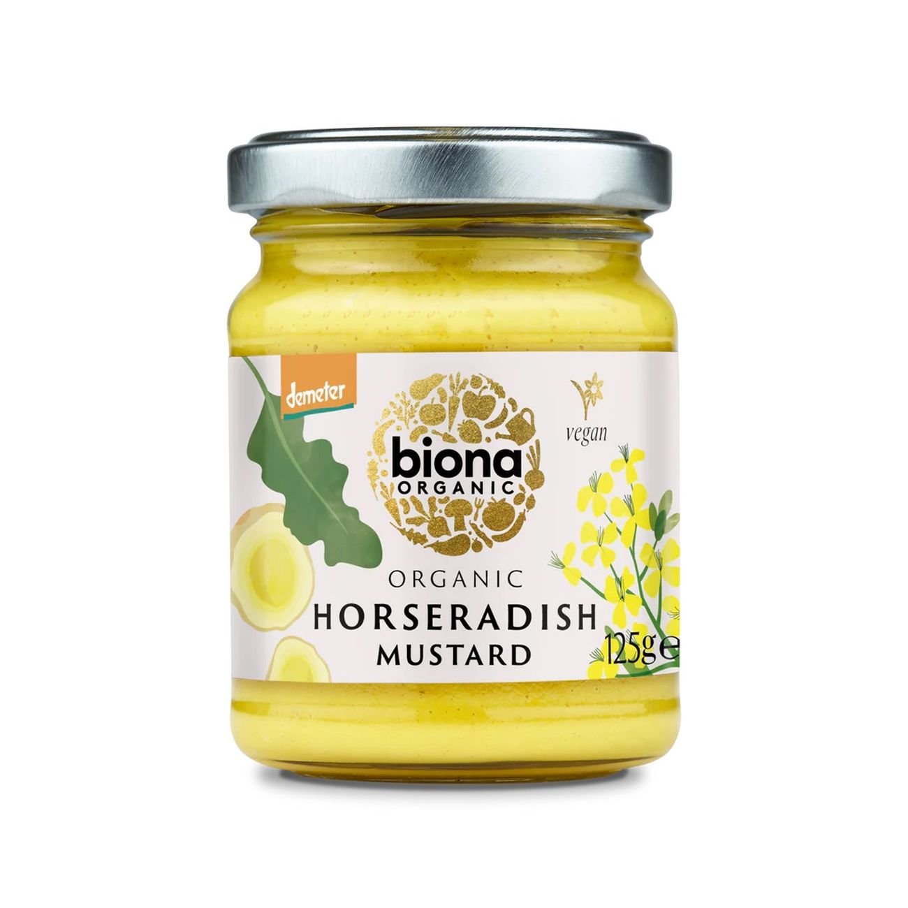 Organic Horseradish Mustard 125g - Biona - Condiments & Sauces - Eco Natural Products