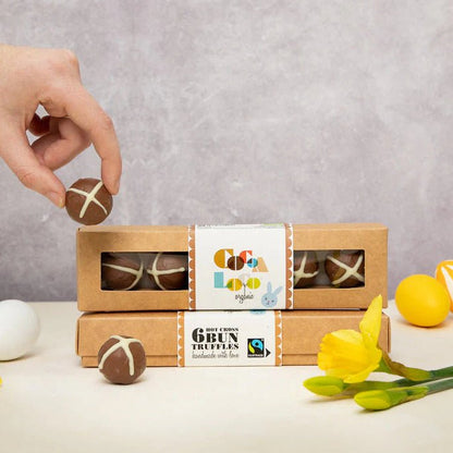 Organic Hot Cross Bun Truffles Easter 100g - Cocoa Loco - Truffles - Cocoa Loco