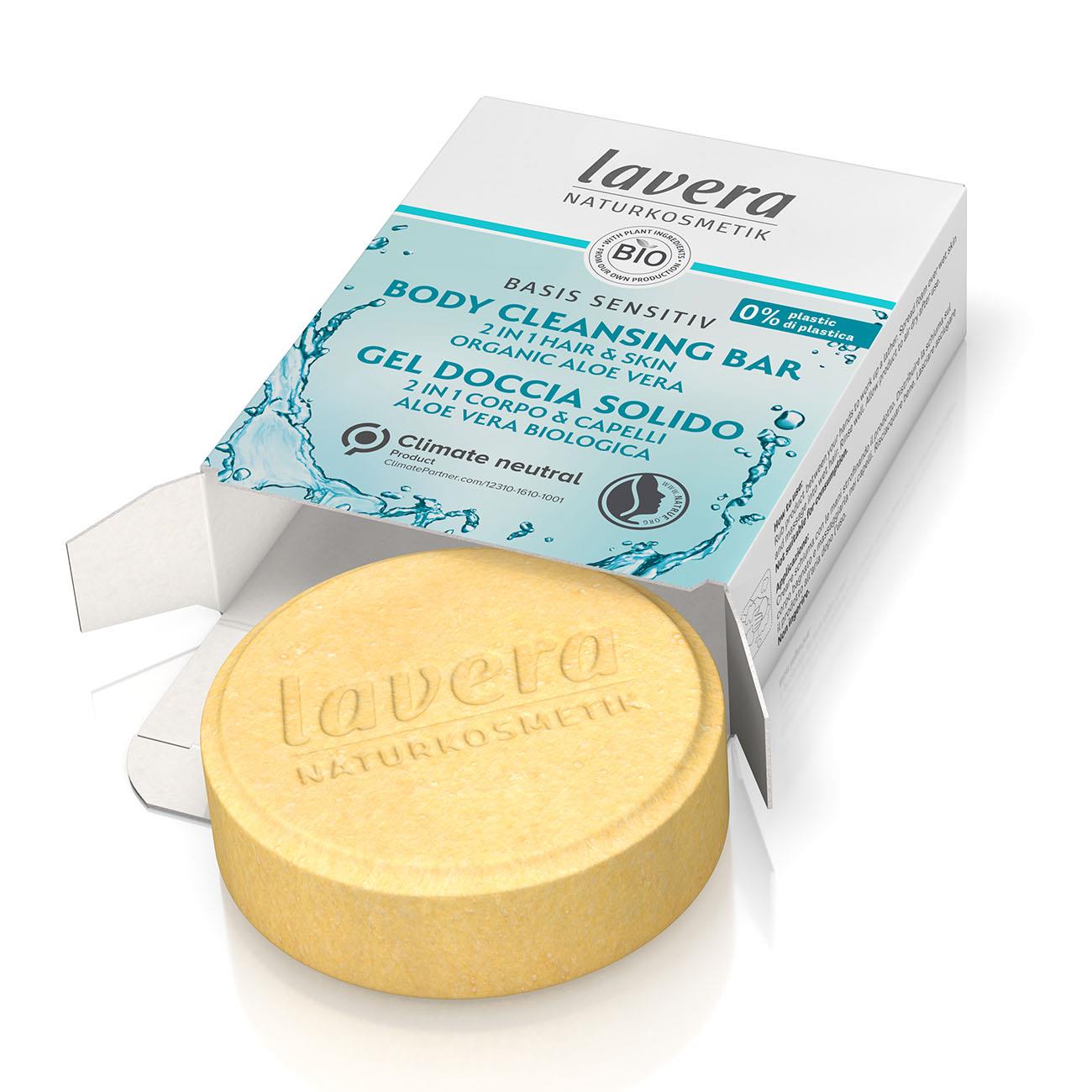 Organic Hydro Feeling 2 - in - 1 Body Cleansing Bar - Lavera - Body Wash - Eco Natural Products