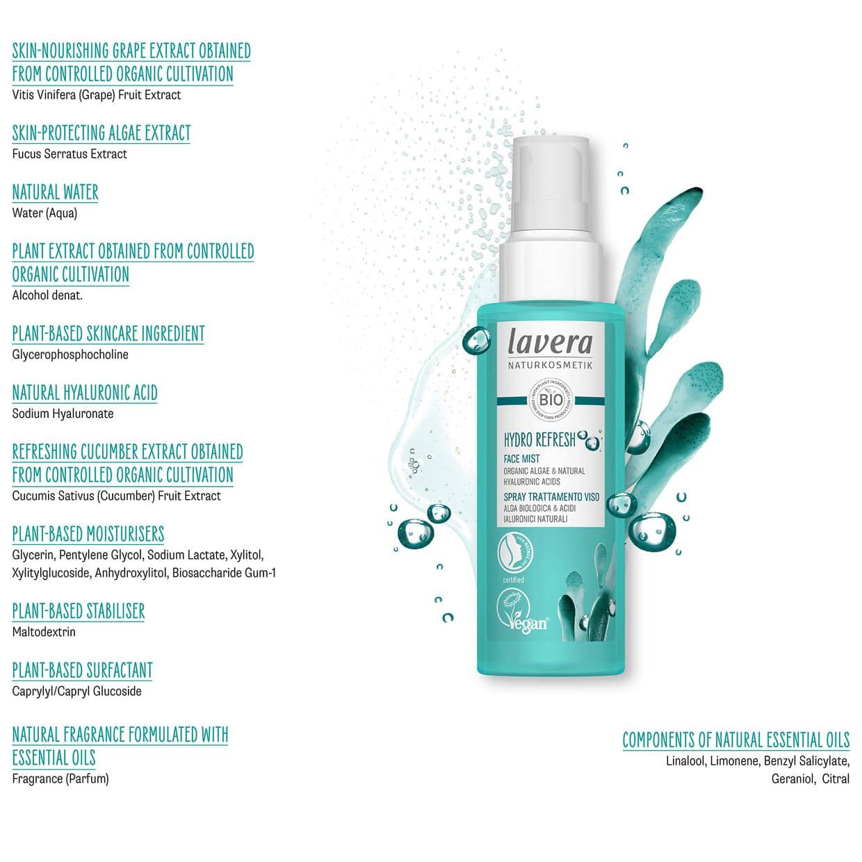 Organic Hydro Refresh Face Mist 100ml - Lavera - Face mist - Eco Natural Products