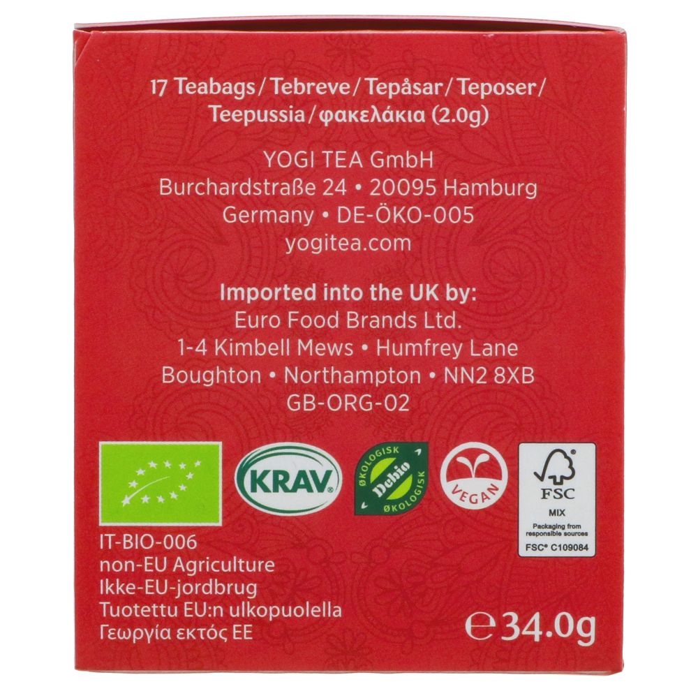 Organic Immune Support Tea 17 Bags - Yogi Tea - Tea - Eco Natural Products