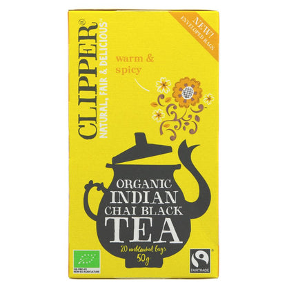 Organic Indian Chai Black Tea 20 Bags - Clipper - Black Tea - Eco Natural Products