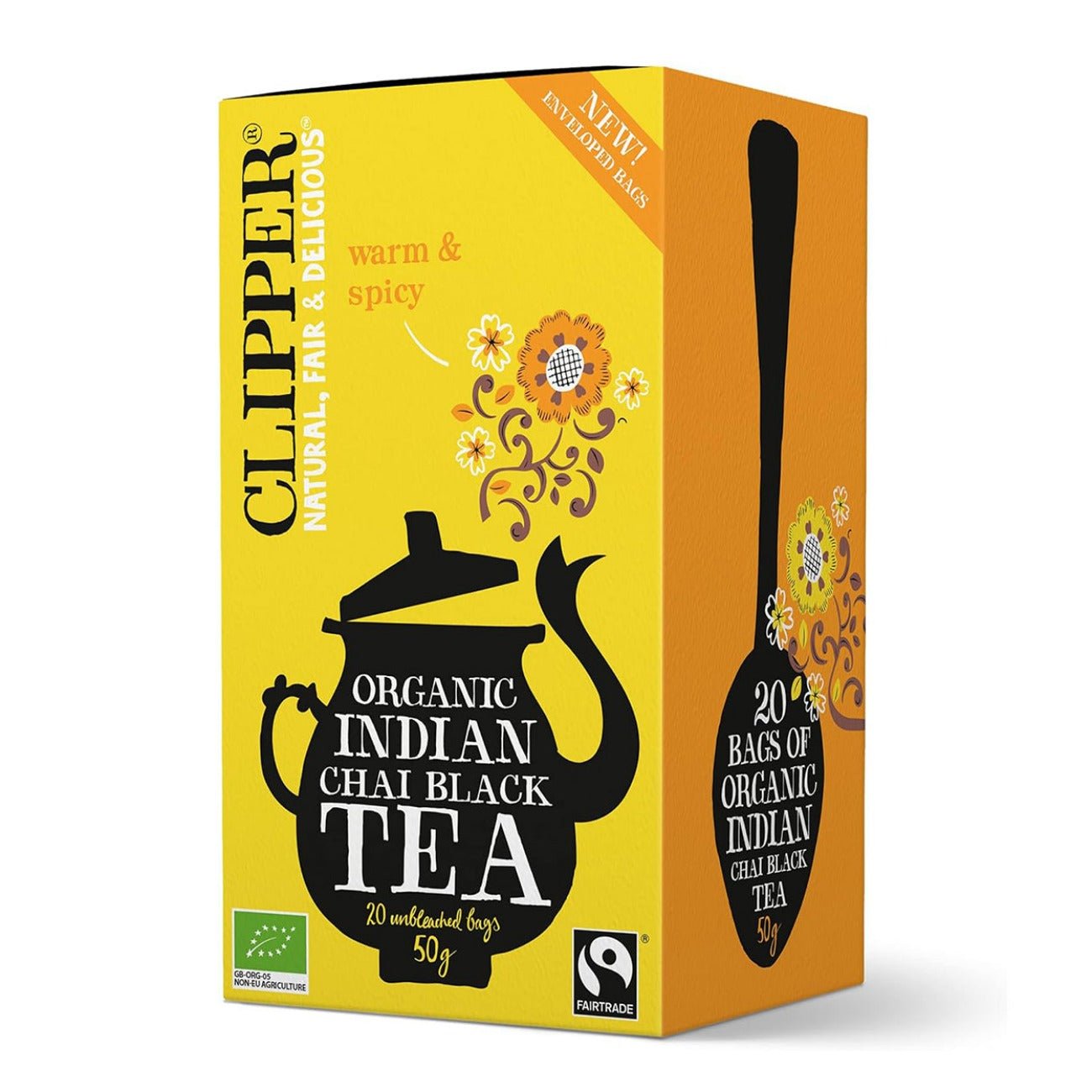 Organic Indian Chai Black Tea 20 Bags - Clipper - Black Tea - Eco Natural Products