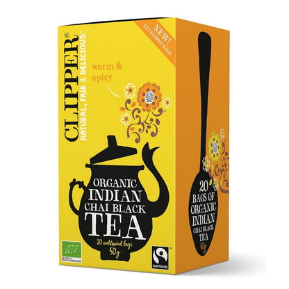 Organic Indian Chai Black Tea 20 Bags - Clipper - Black Tea - Eco Natural Products