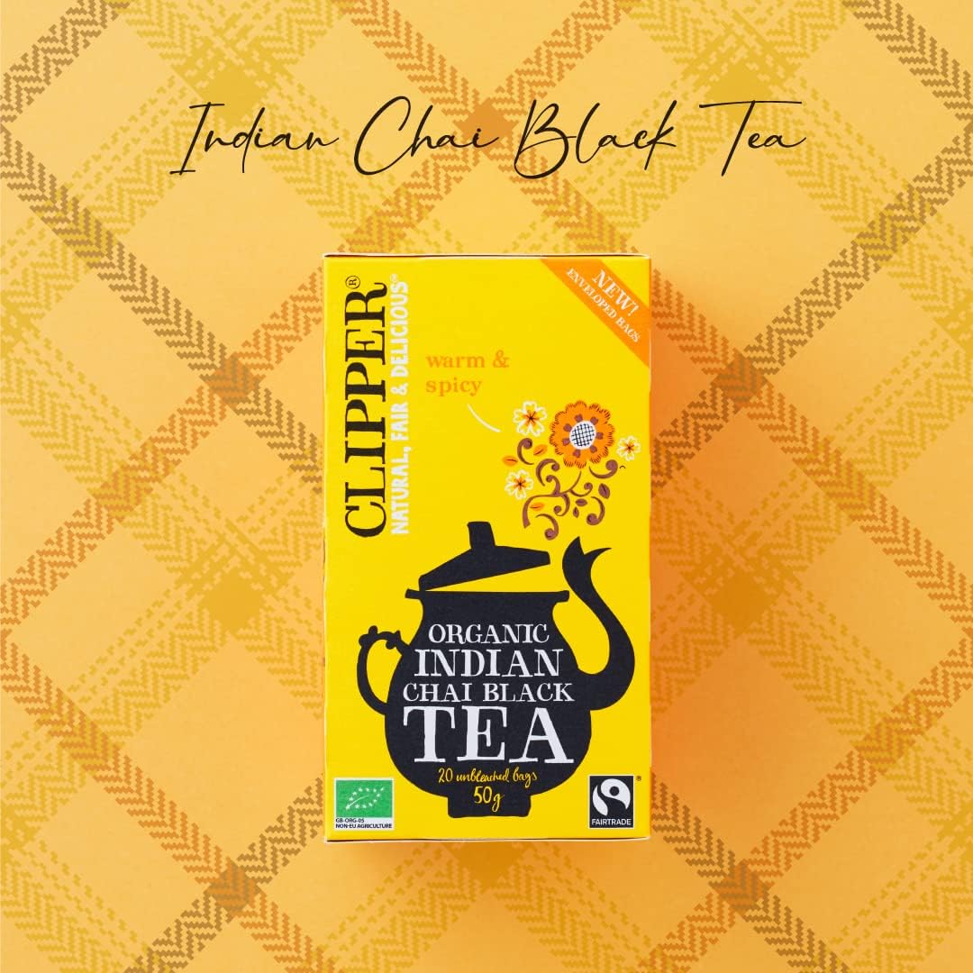 Organic Indian Chai Black Tea 20 Bags [BLACK FRIDAY] - Eco Natural Products - Clipper - Black Tea