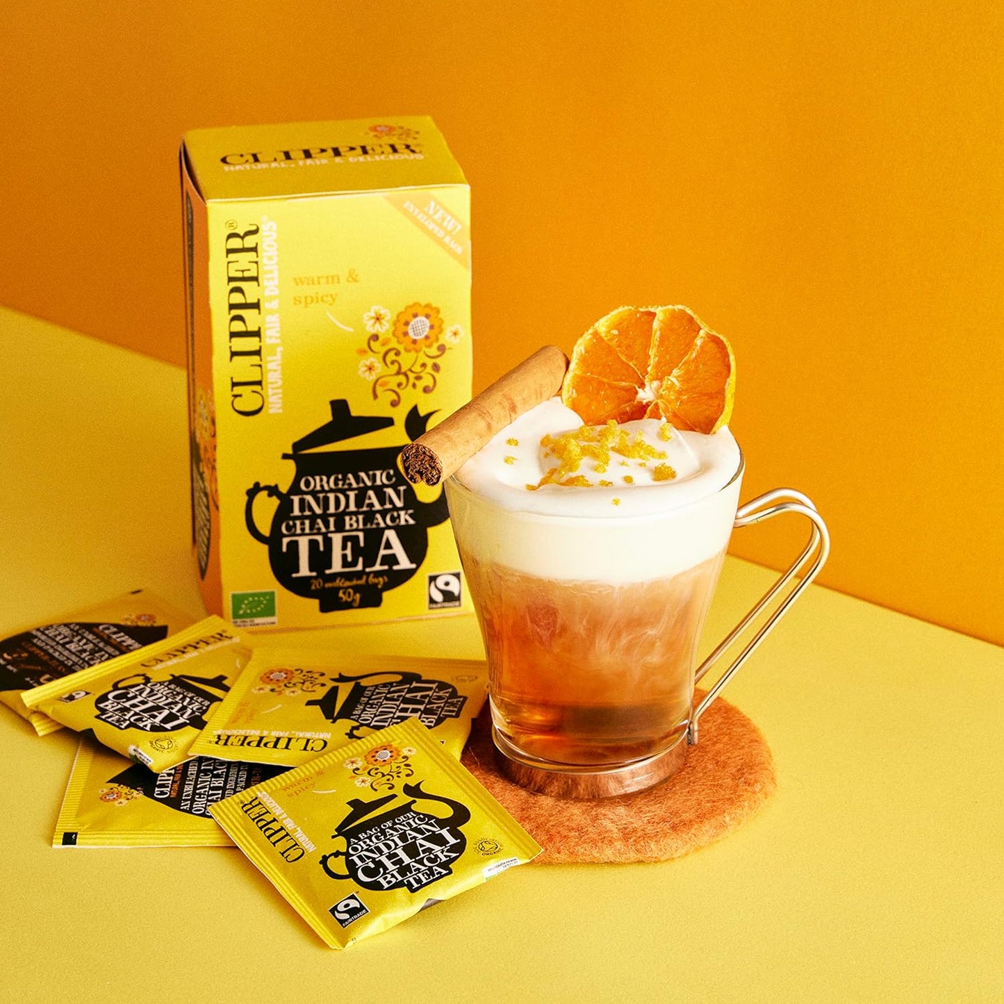 Organic Indian Chai Black Tea 20 Bags - Clipper - Black Tea - Eco Natural Products