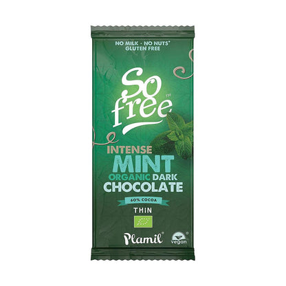 Organic Intense Mint So Free Chocolate Bar 80g - Plamil - Chocolate Bar - Eco Natural Products