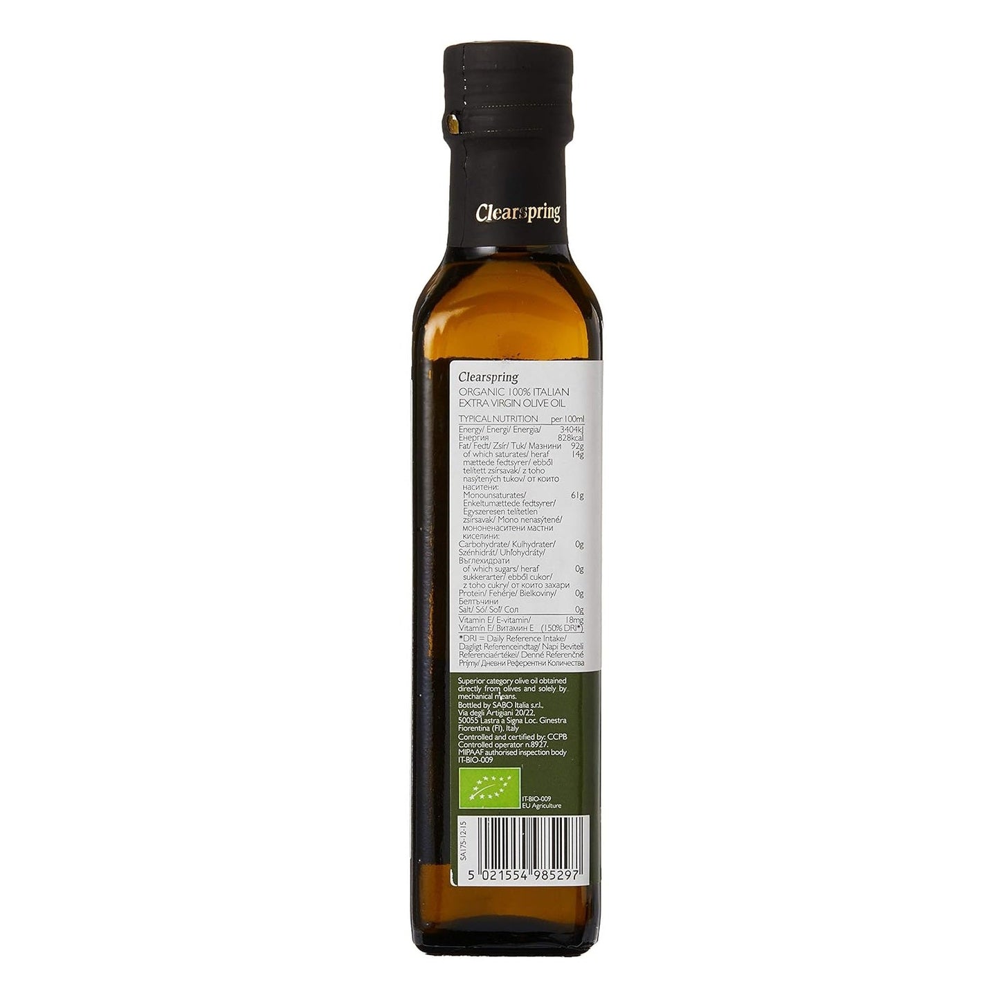 Organic Italian Extra Virgin Olive Cold Pressed Oil 250ml - Clearspring - Oil - Eco Natural Products