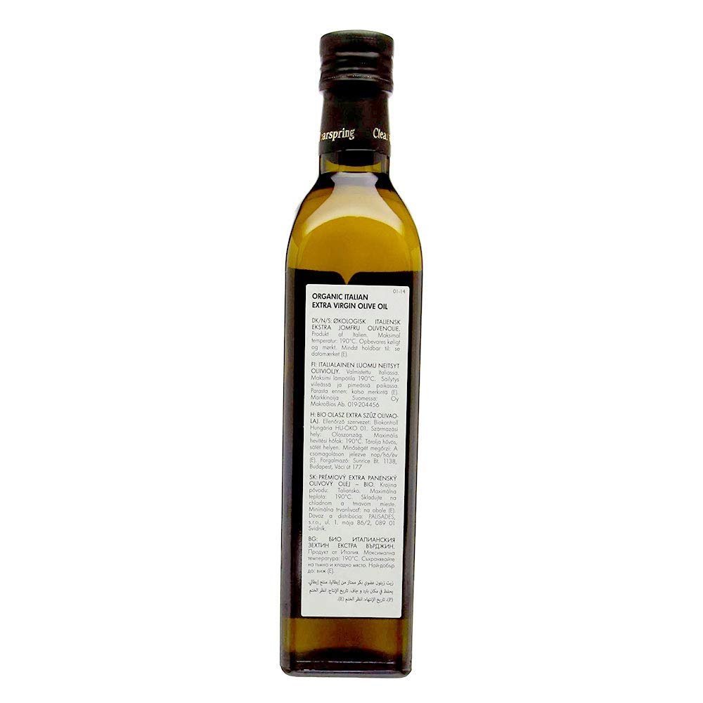 Organic Italian Extra Virgin Olive Cold Pressed Oil 500ml - Clearspring - Oil - Eco Natural Products