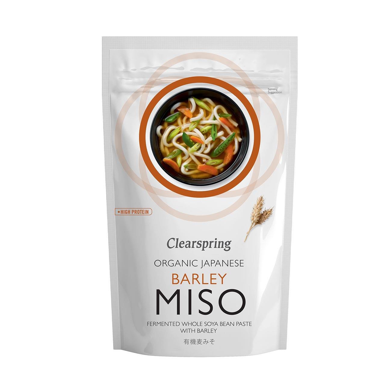 Organic Japanese Barley Miso Pouch 300g - Clearspring - Miso - Eco Natural Products