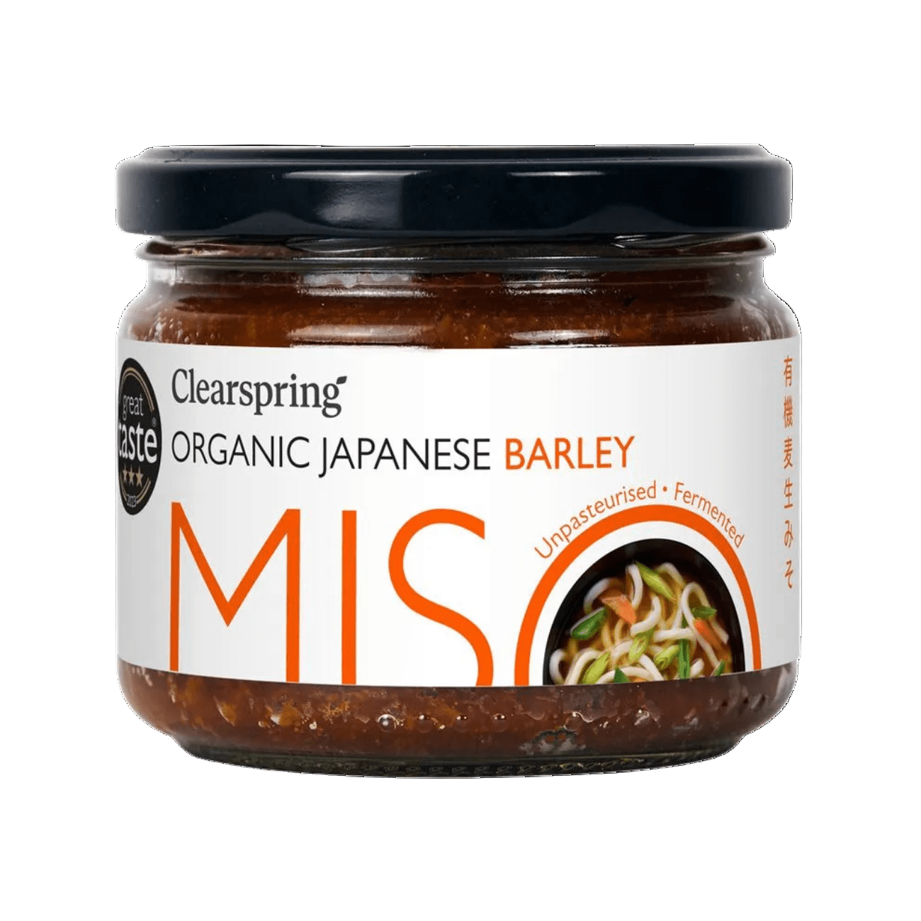 Organic Japanese Barley Miso Unpasteurised Jar 300g - Clearspring - Bean Paste - Clearspring