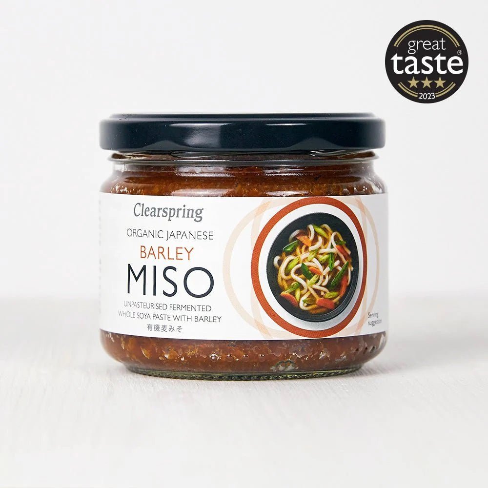 Organic Japanese Barley Miso Unpasteurised Jar 300g - Clearspring - Miso - Eco Natural Products