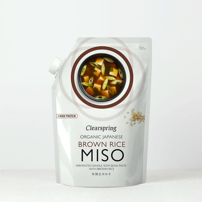 Organic Japanese Brown Rice Miso Pouch 300g - Clearspring - Miso - Eco Natural Products