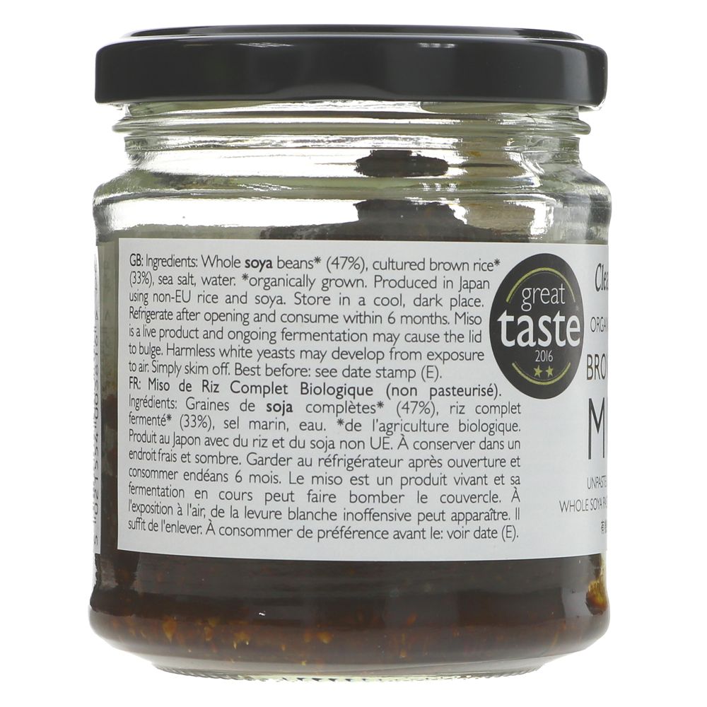 Organic Japanese Brown Rice Miso Unpasteurised Jar 150g - Clearspring - Miso - Eco Natural Products