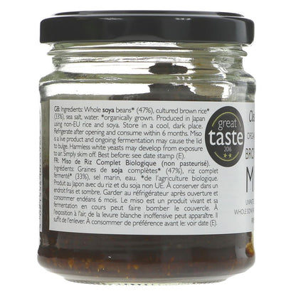 Organic Japanese Brown Rice Miso Unpasteurised Jar 150g - Clearspring - Miso - Eco Natural Products