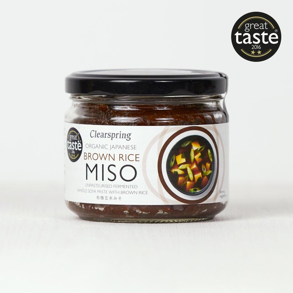 Organic Japanese Brown Rice Miso Unpasteurised Jar 300g - Clearspring - Miso - Eco Natural Products