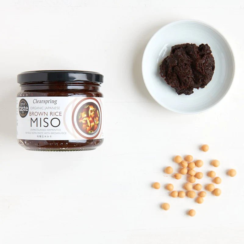 Organic Japanese Brown Rice Miso Unpasteurised Jar 300g - Eco Natural Products - Clearspring - Miso