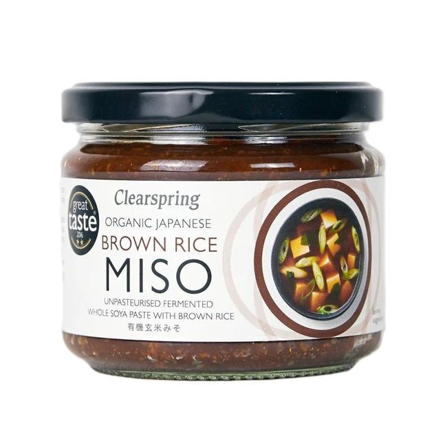 Organic Japanese Brown Rice Miso Unpasteurised Jar 300g - Eco Natural Products - Clearspring - Miso