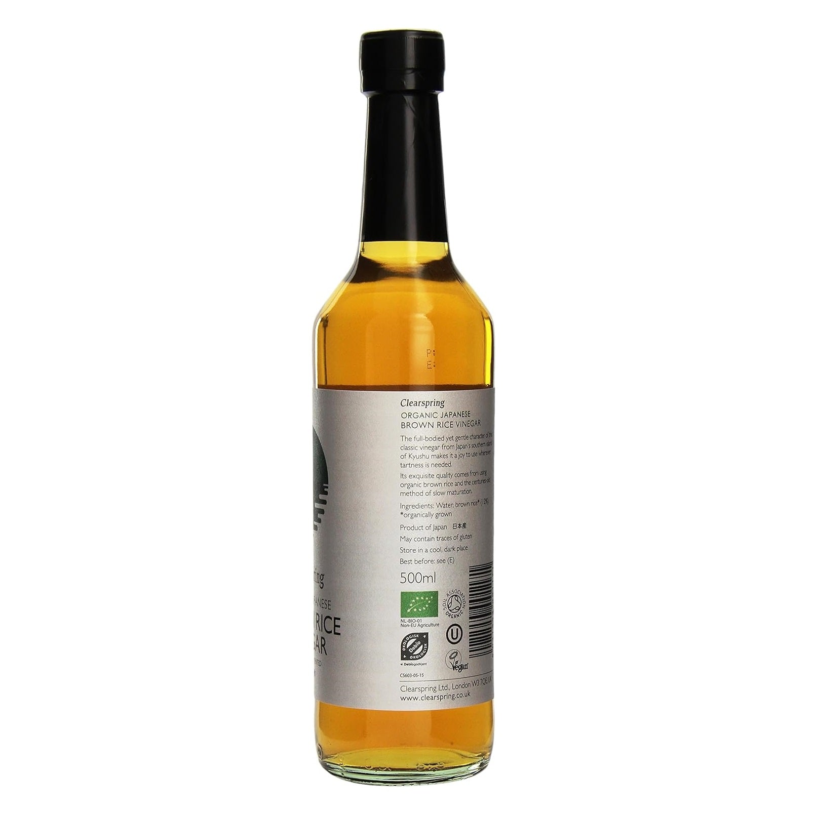 Organic Japanese Brown Rice Vinegar 500ml - Clearspring - Vinegar - Eco Natural Products