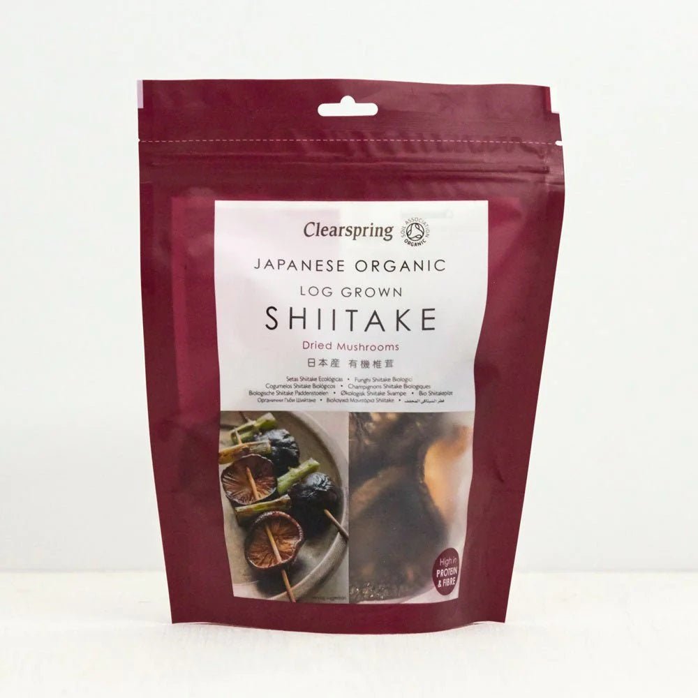 Organic Japanese Dried Shiitake Mushrooms 40g - Clearspring - Sushi Ginger - Eco Natural Products