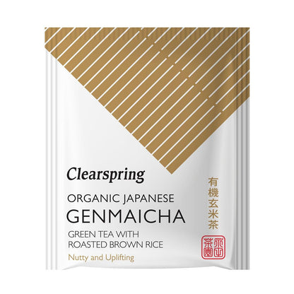 Organic Japanese Genmaicha Roasted Brown Rice Green Tea 20 Bags - Clearspring - Green Tea - Eco Natural Products