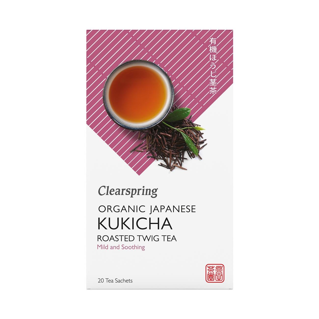 Organic Japanese Kukicha Roasted Twig Tea 20 Bags - Clearspring - Green Tea - Eco Natural Products