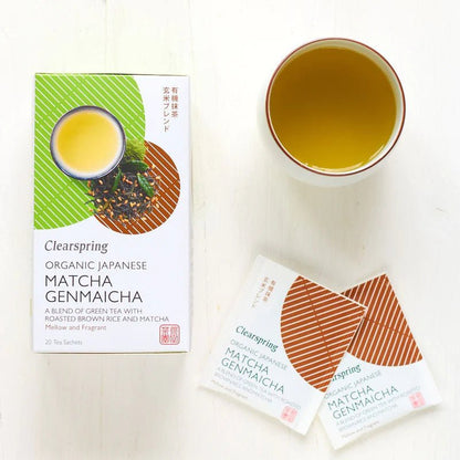 Organic Japanese Matcha Genmaicha Green Tea 20 Bags - Clearspring - Matcha - Eco Natural Products