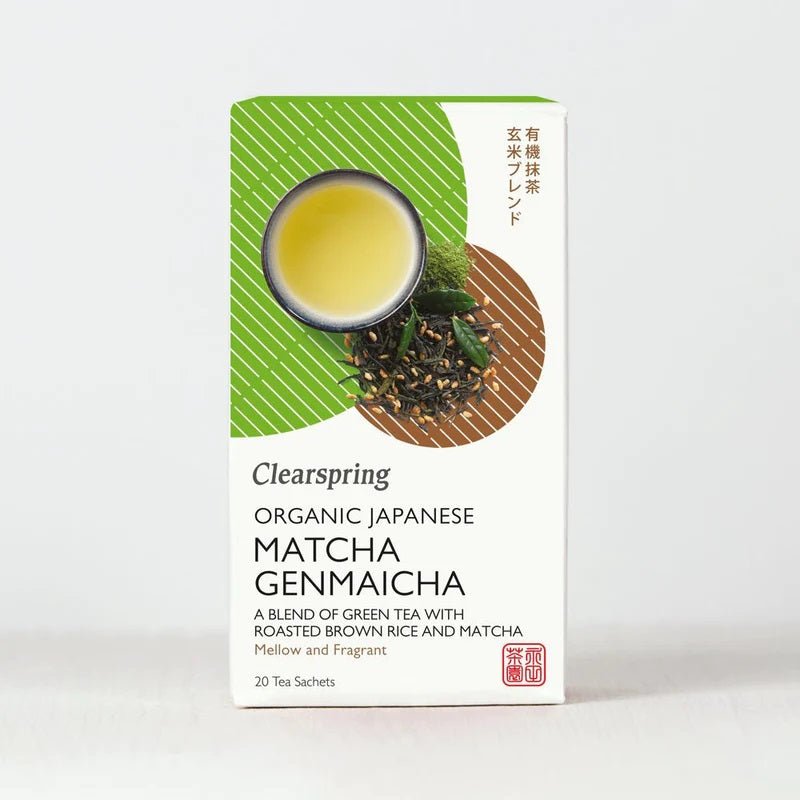 Organic Japanese Matcha Genmaicha Green Tea 20 Bags [BLACK FRIDAY] - Eco Natural Products - Clearspring - Matcha