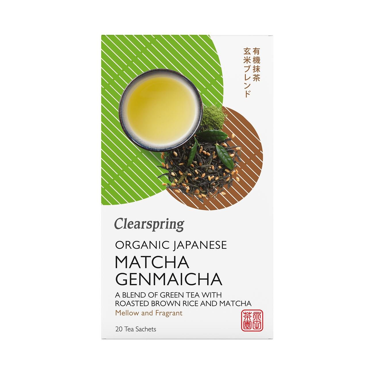 Organic Japanese Matcha Genmaicha Green Tea 20 Bags [BLACK FRIDAY] - Eco Natural Products - Clearspring - Matcha