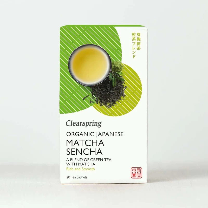 Organic Japanese Matcha Sencha Green Tea 20 Bags - Clearspring - Matcha - Eco Natural Products