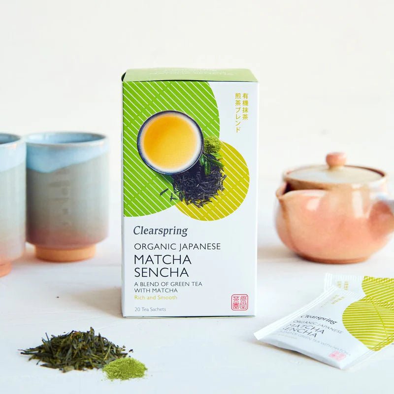 Organic Japanese Matcha Sencha Green Tea 20 Bags - Clearspring - Matcha - Eco Natural Products